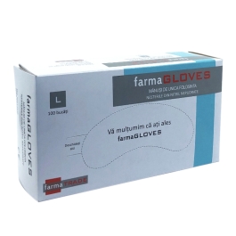 Manusi unica folosinta nitril nepudrate marimea L albastre, 100buc farmaTrade