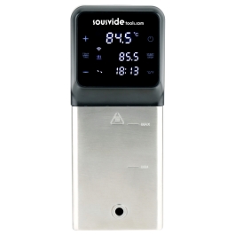 Aparat Sous-Vide iVide Hendi Plus Junior WiFi, 1500 W, capacitate pana la 45L, conectare Wi-Fi la aplicatie Android sau IOS cu 600 retete preincarcate, temperatura de la 5°C la 99°C, display digital,159x121x(H)280mm, Ecran luminos, Negru/Argintiu