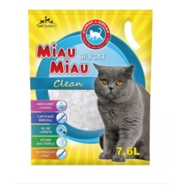 MIAU MIAU Asternut silicat pentru Pisici,  7.6L