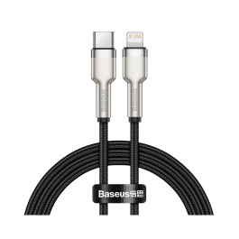 Cablu de date Baseus Cafule Metal Series, Lightning - USB-C, PD 20W, 1 metru