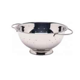 Colander Hendi, otel inoxidabil, cu baza si 2 manere, 280x(H)135 mm
