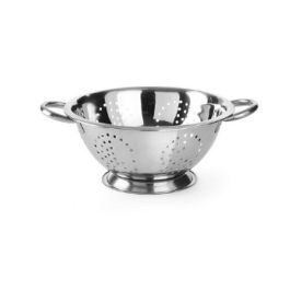 Colander Hendi, otel inoxidabil, cu baza si 2 manere, 340x(H)160 mm