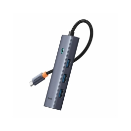 Hub Baseus UltraJoy Series, USB-C la 4xUSB 3.0, 5Gbps, Gri