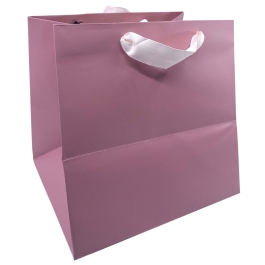 Punga hartie roz 23x23x20 cm