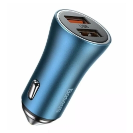 Incarcator auto Baseus Golden Contactor Pro, 40W, 2xUSB, Quick Charge 4.0 Albastru