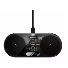 Incarcator wireless Baseus Digital LED Display Dual Qi, 20W