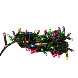 Instalatie Pom Craciun, 100 Becuri Led, Multicolora