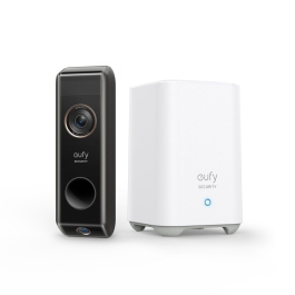 Kit Sonerie video eufy Dual Camera + HomeBase 2, 2K HD, autonomie 6 luni, Negru