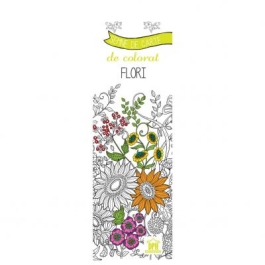 Semne de carte de colorat. Flori