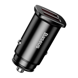 Incarcator auto Baseus Square, 30W, 2xUSB-A, Quick Charge 3.0, Negru